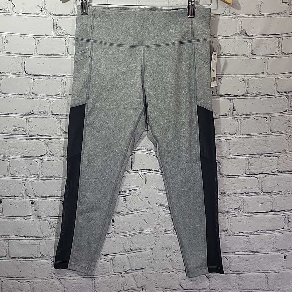 BCBG Max Azria Leggings Womens M Black Gray Stretch Pants New NWT